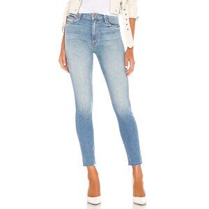 Mother High Waisted Looker Ankle Fray Jeans Au Revoir